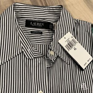 Lauren Ralph Lauren Women’s Black and White Striped Shirt